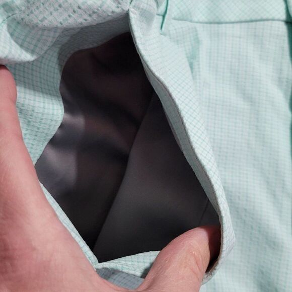 Walter Hagen Shorts Men Size 34 Seersucker Golf Gripper Stretch Waistband Green - Picture 7 of 15